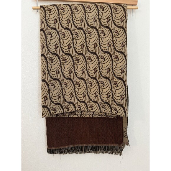 STARTEX Tablecloth Beige Brown Rust Fall Thanksgiving Woven 40”x88” Floral - Picture 2 of 6